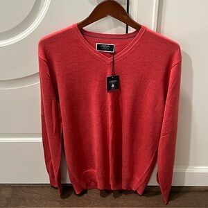Charles Tyrwhitt Men's V-Neck Sweater in Red